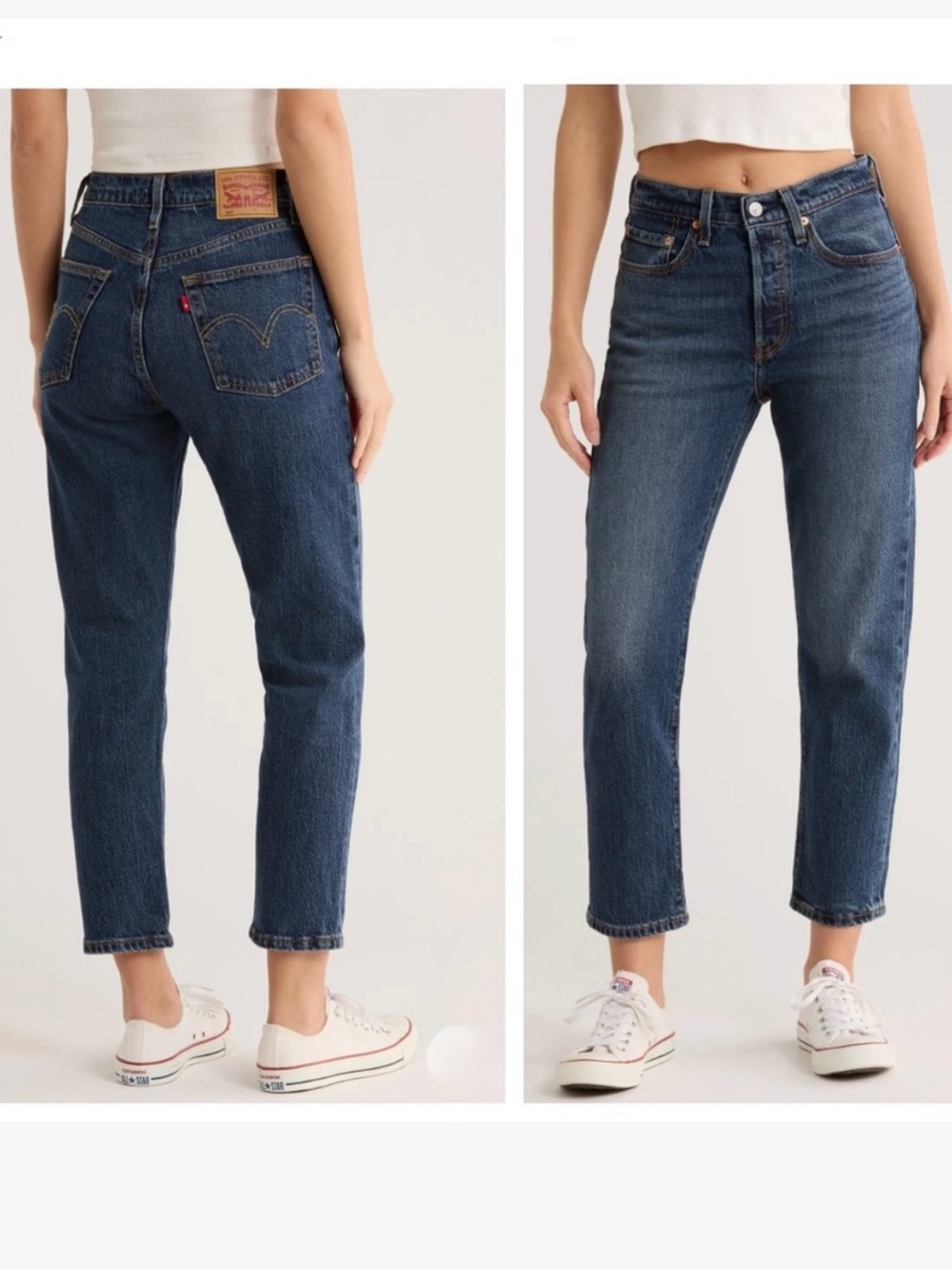 NWT Levi’s Premium 501 Original Crop Jeans Straight Leg Button Fly Sz W29 L26
